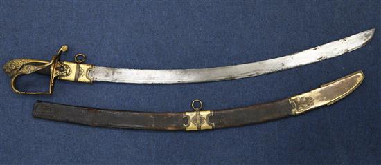 A George III Grenadier Company officers sword of the 53rd Regiment of Foot (Kings Shropshire Light Infantry),